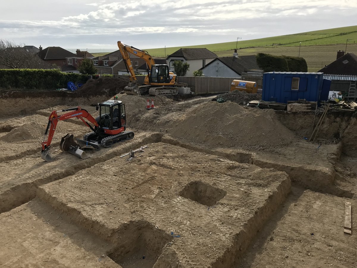 Image of Groundwork progresses in readiness for this new build project in Ovingdean.