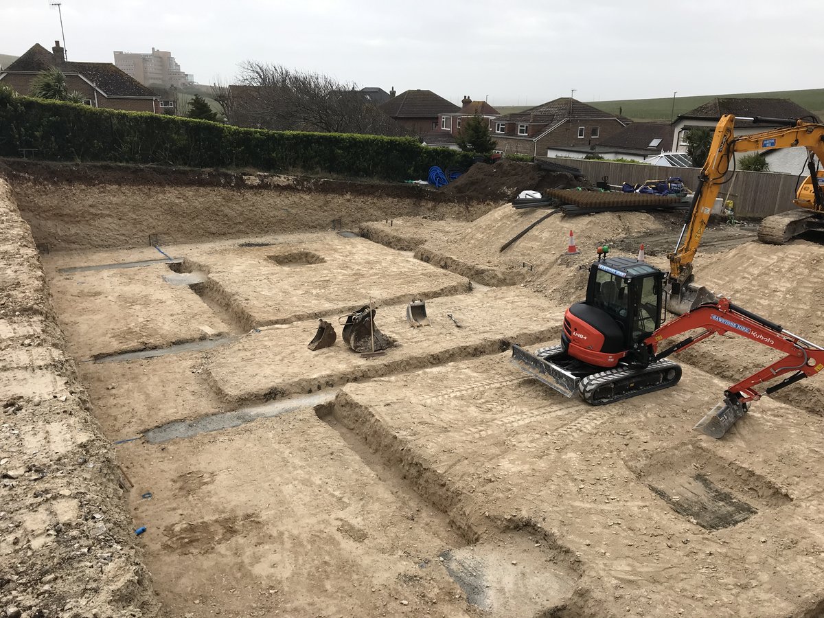 Image of Groundwork progresses in readiness for this new build project in Ovingdean.