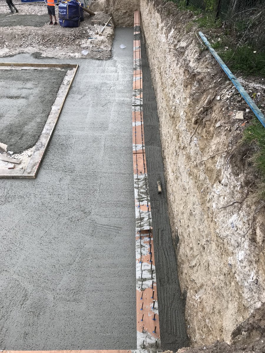 Image of With the steel reinforcement in place, the concrete can be poured